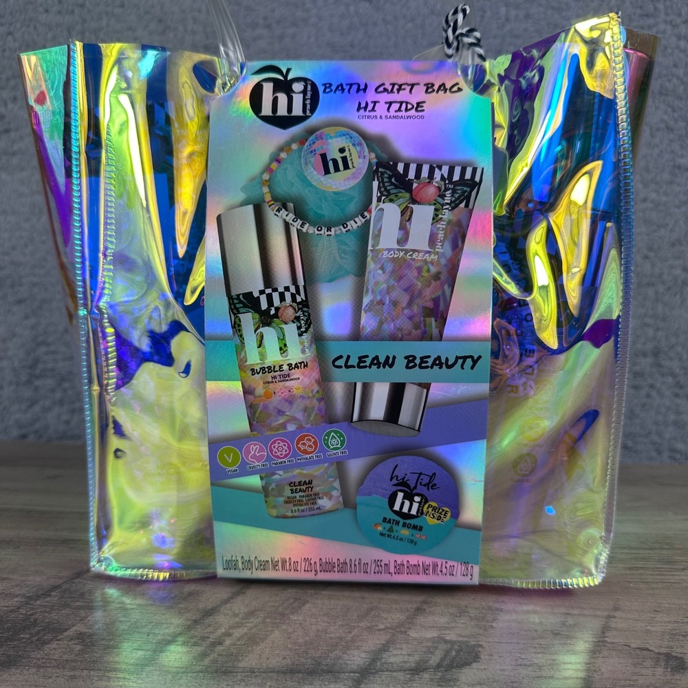 Hi Peach Layne Bath Gift Bag Womens OS Iridescent Hi Tide Citrus Sandalwood Set